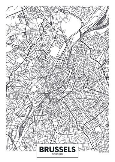 City Map - stadskaart van Brussel