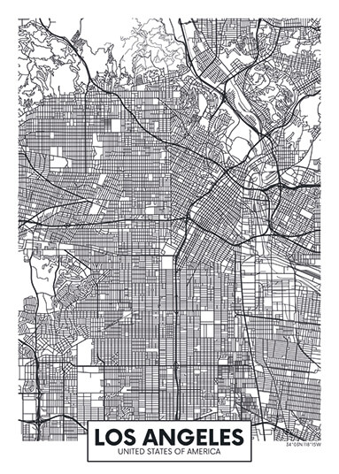 City Map - stadskaart van Los Angeles
