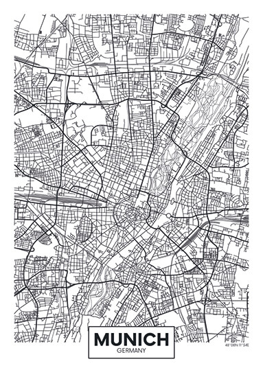 City Map - stadskaart van München