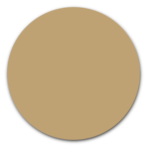 Muurcirkel donker beige - ronde wanddecoratie in uni kleure