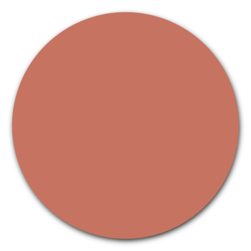Muurcirkel donker nude pink - wanddecoratie in uni kleuren