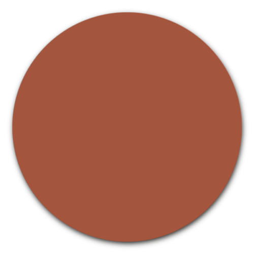 Muurcirkel terracotta - ronde wanddecoratie in uni kleuren