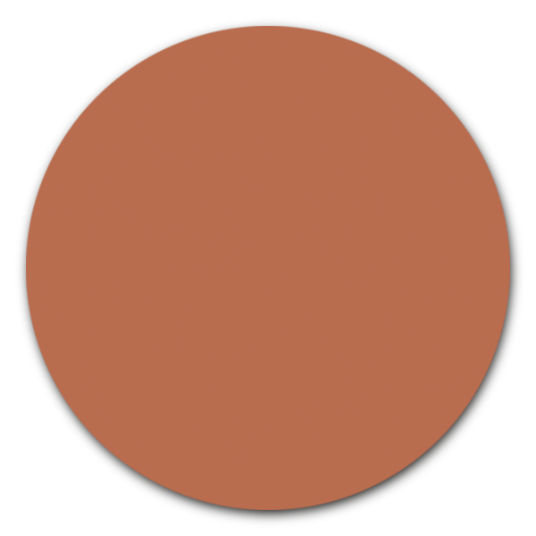 Muurcirkel warm bruin - ronde wanddecoratie in uni kleuren