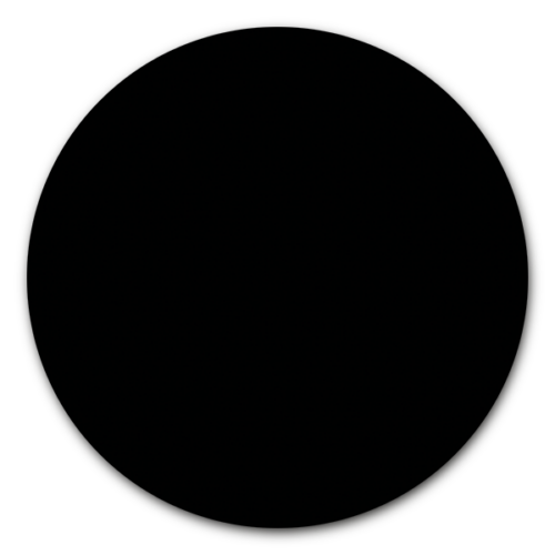 Muurcirkel zwart - ronde wanddecoratie in uni kleuren