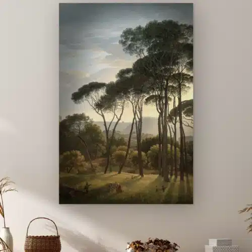 Italiaans landschap met parasoldennen van Hendrik Voogd als artframe