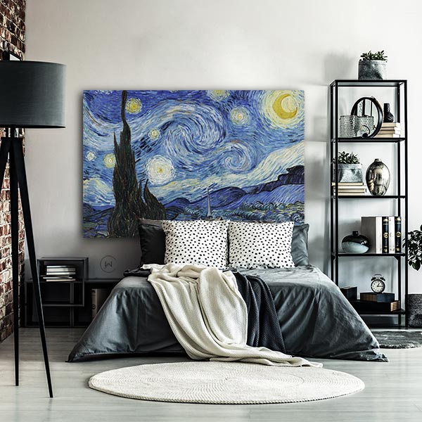 De Sterrennacht van Vincent van Gogh in de slaapkamer