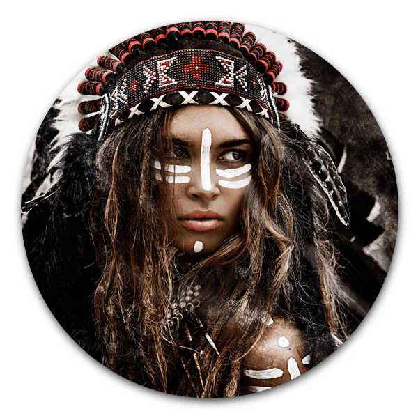 Muurcirkel Native woman
