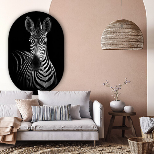 Dieren wandovaal, zebra