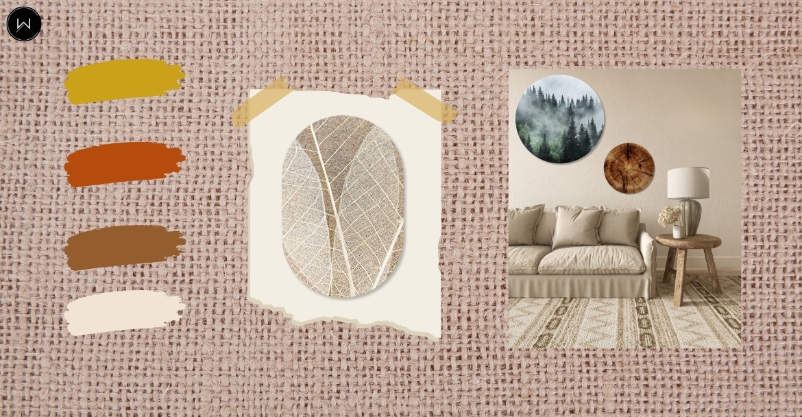 Herfst in huis: warme kleuren en natuurlijke materialen op je muur