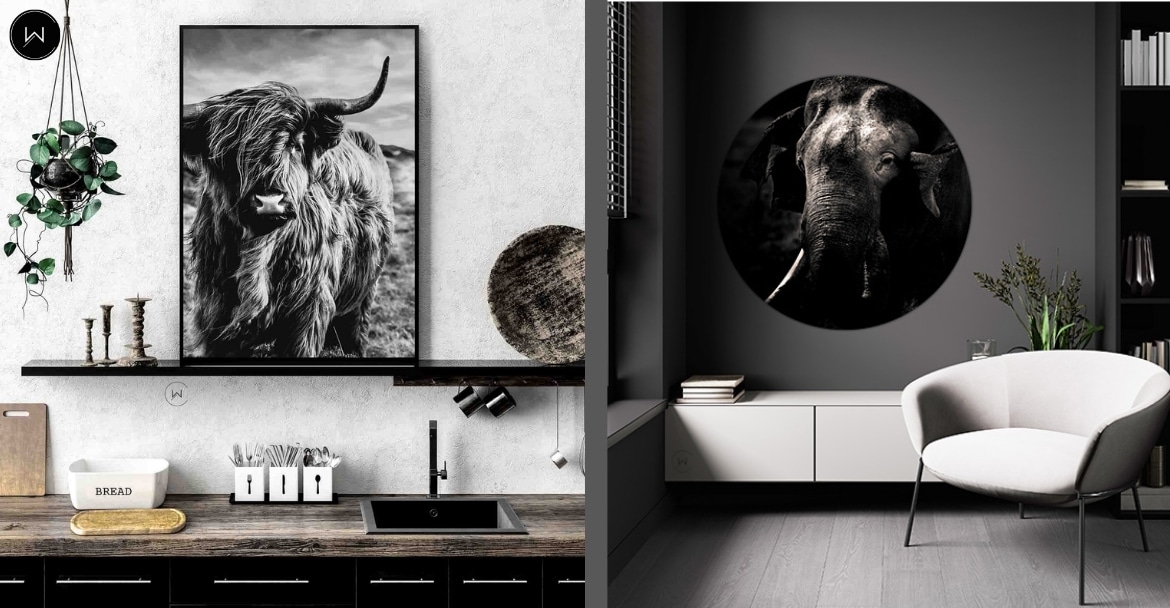 Zwart-wit wanddecoratie: tijdloos en krachtig