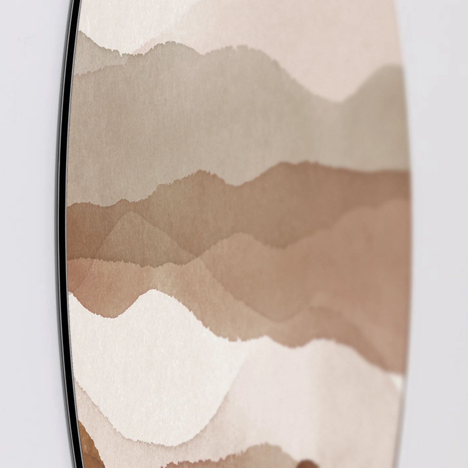 Muurcirkel Abstracte duinen, Aluminium Dibond van dichtbij