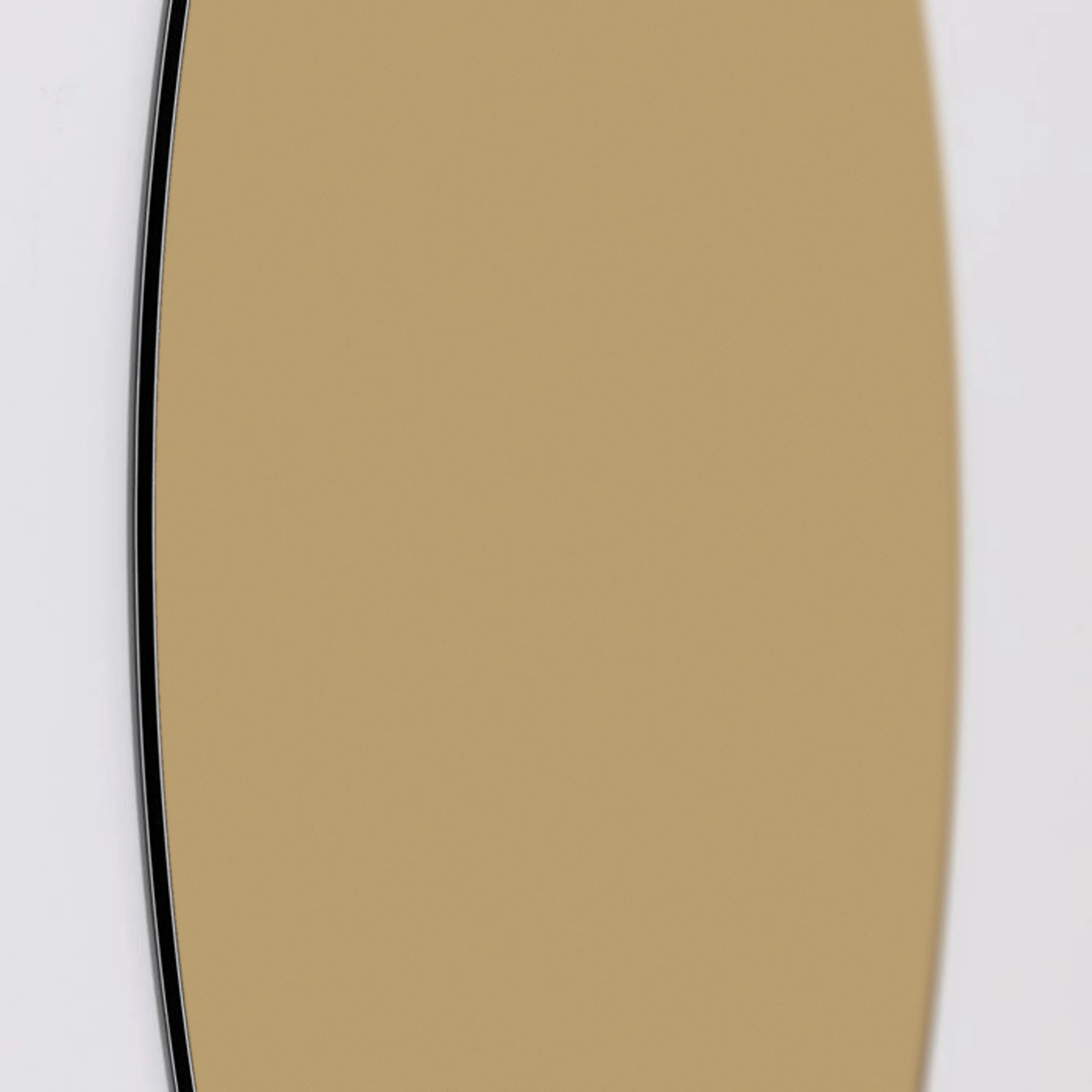 Muurcirkel Donker beige, Aluminium Dibond van dichtbij