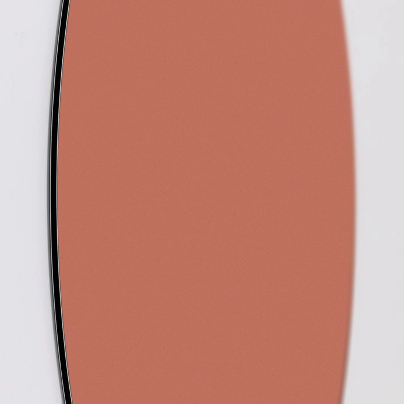 Muurcirkel Donker nude pink, Aluminium Dibond van dichtbij