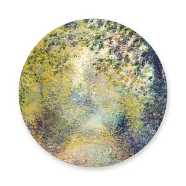 Renoir schilderij als muurcirkel los op een witte achtergrond