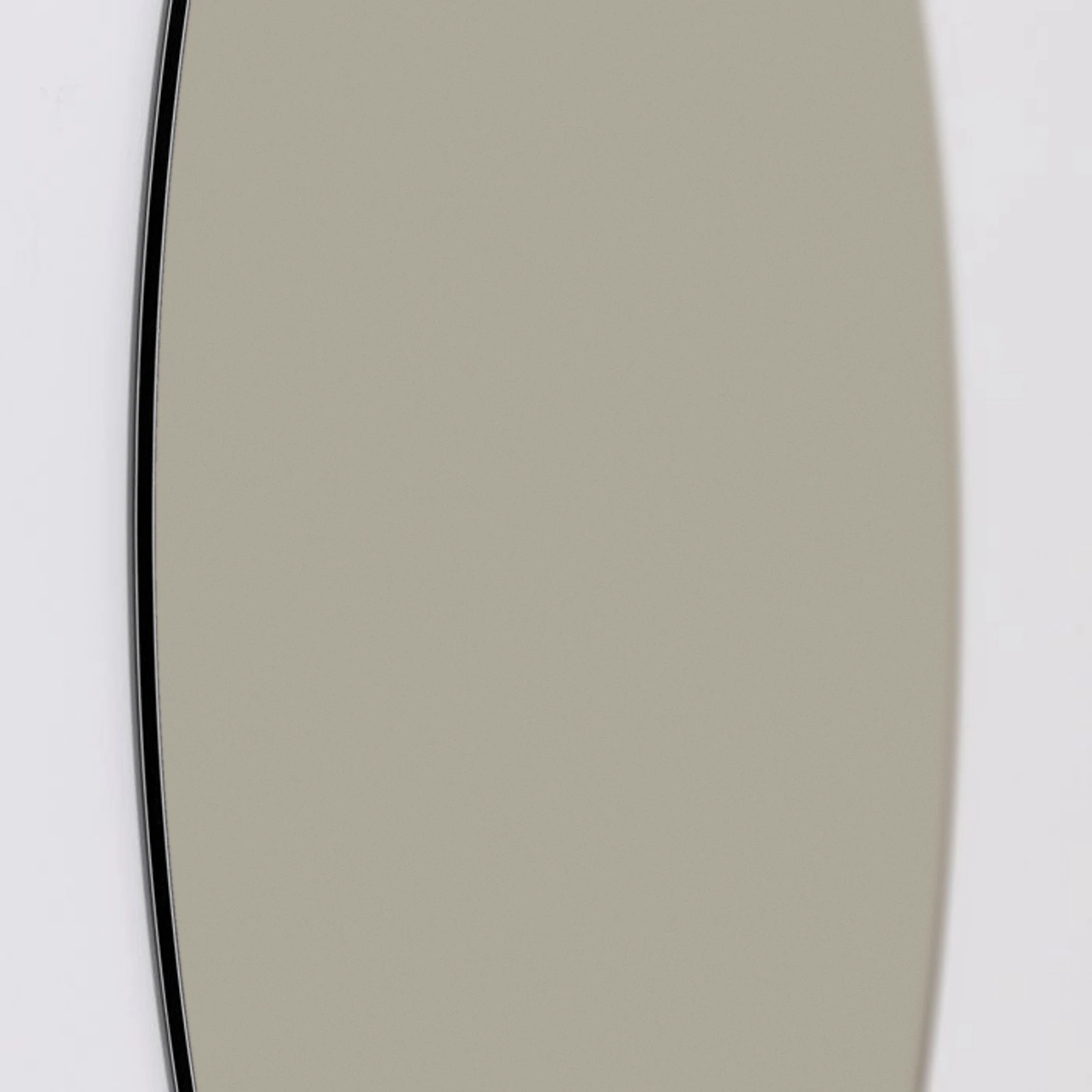 Muurcirkel Licht grijs, Aluminium Dibond van dichtbij