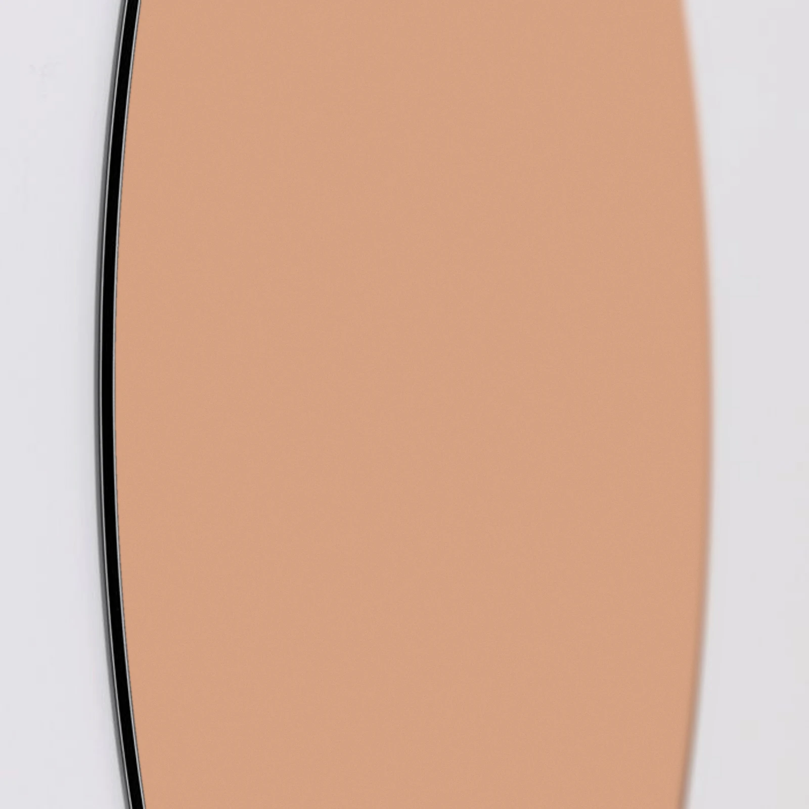 Muurcirkel Licht nude pink, Aluminium Dibond van dichtbij