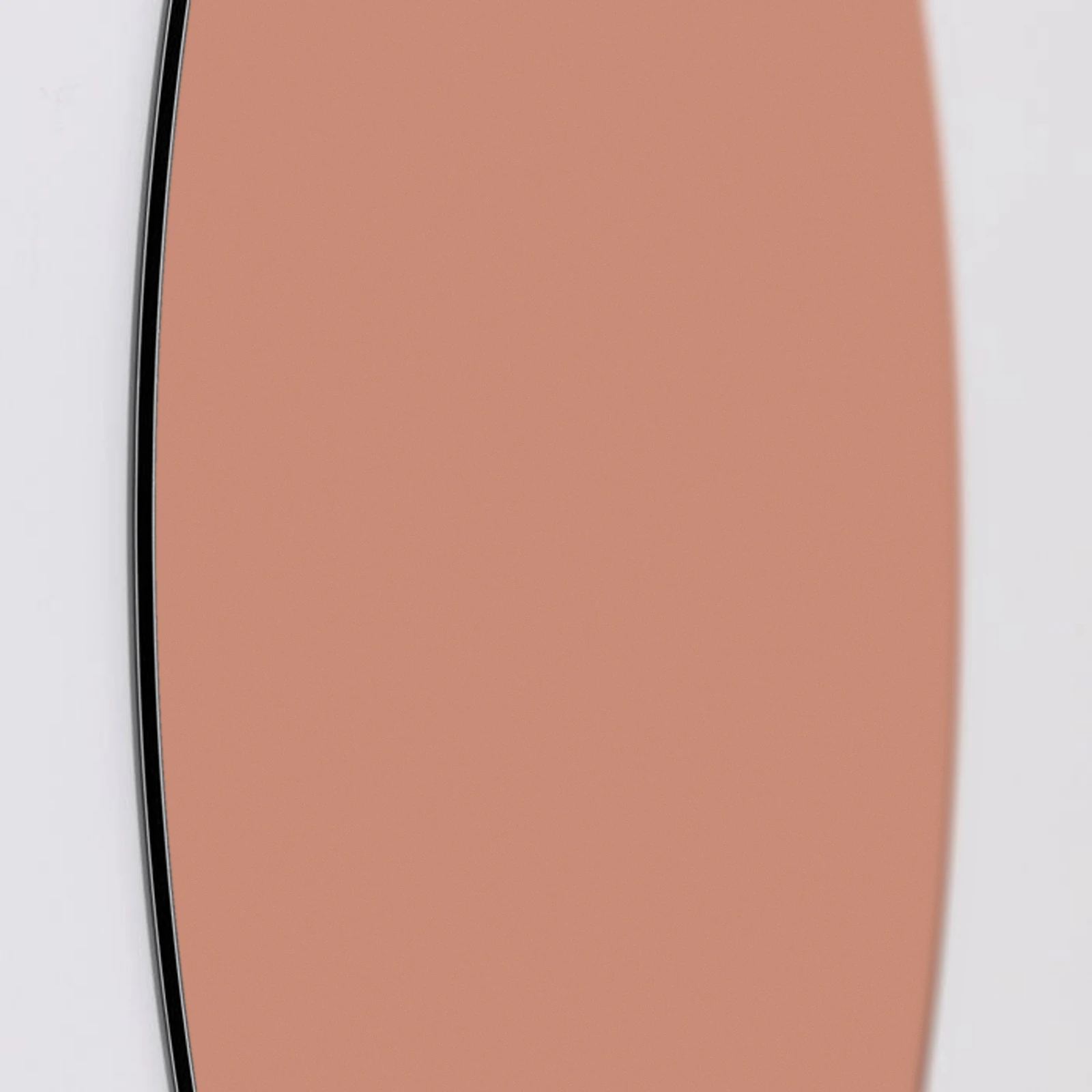 Muurcirkel Nude pink, Aluminium Dibond van dichtbij