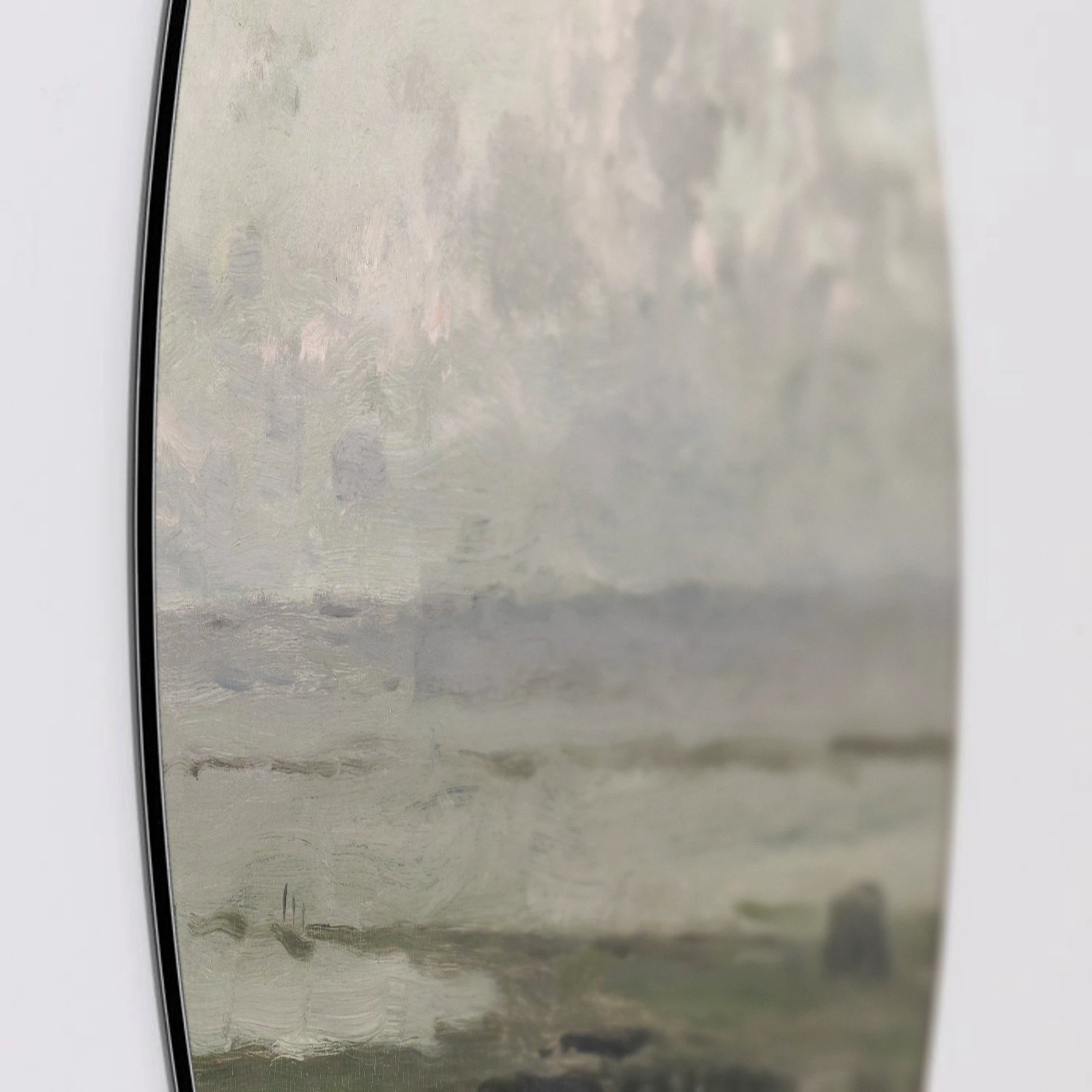 Muurcirkel Strand bij eb van Charles-François Daubigny, Aluminium Dibond van dichtbij