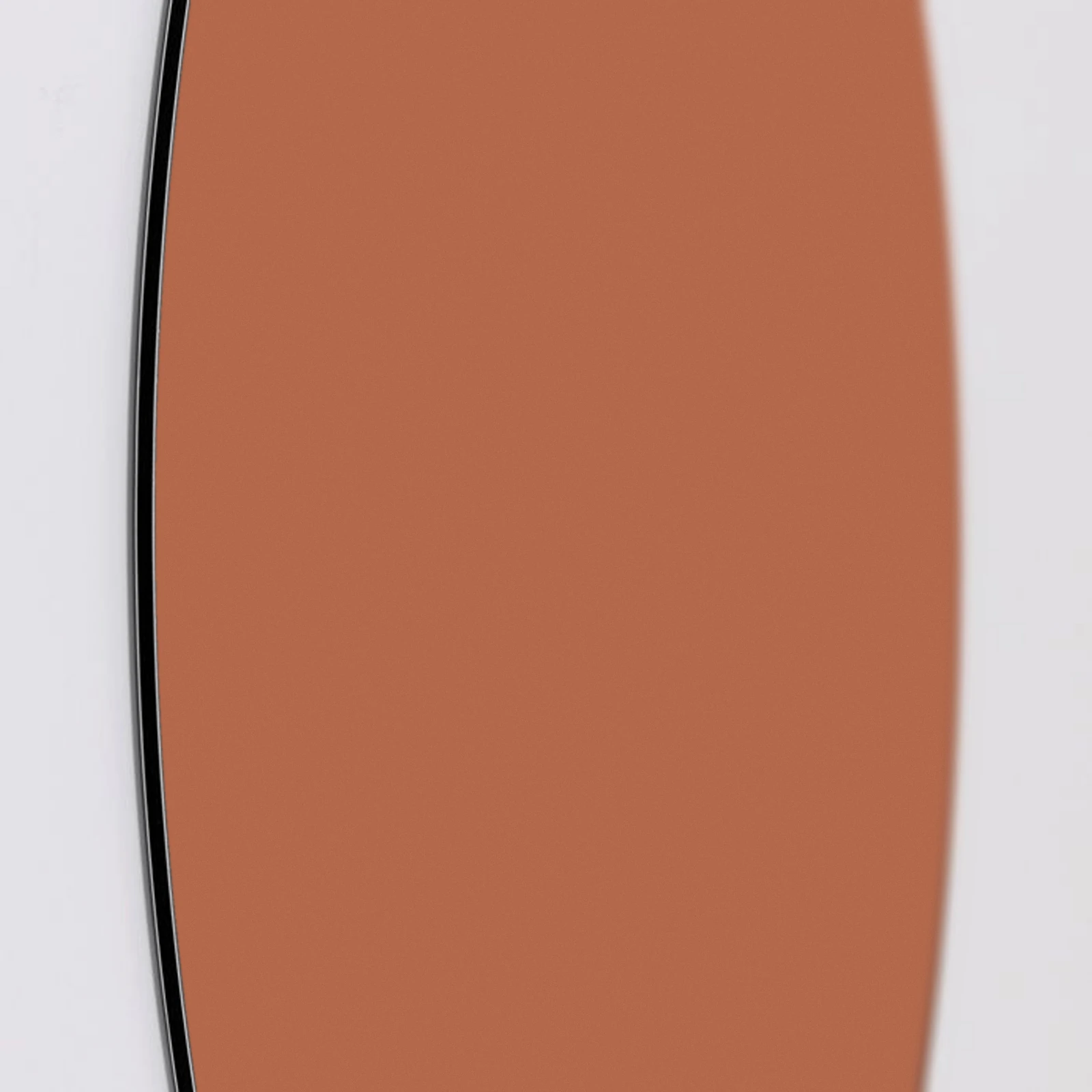 Muurcirkel Warm bruin, Aluminium Dibond van dichtbij