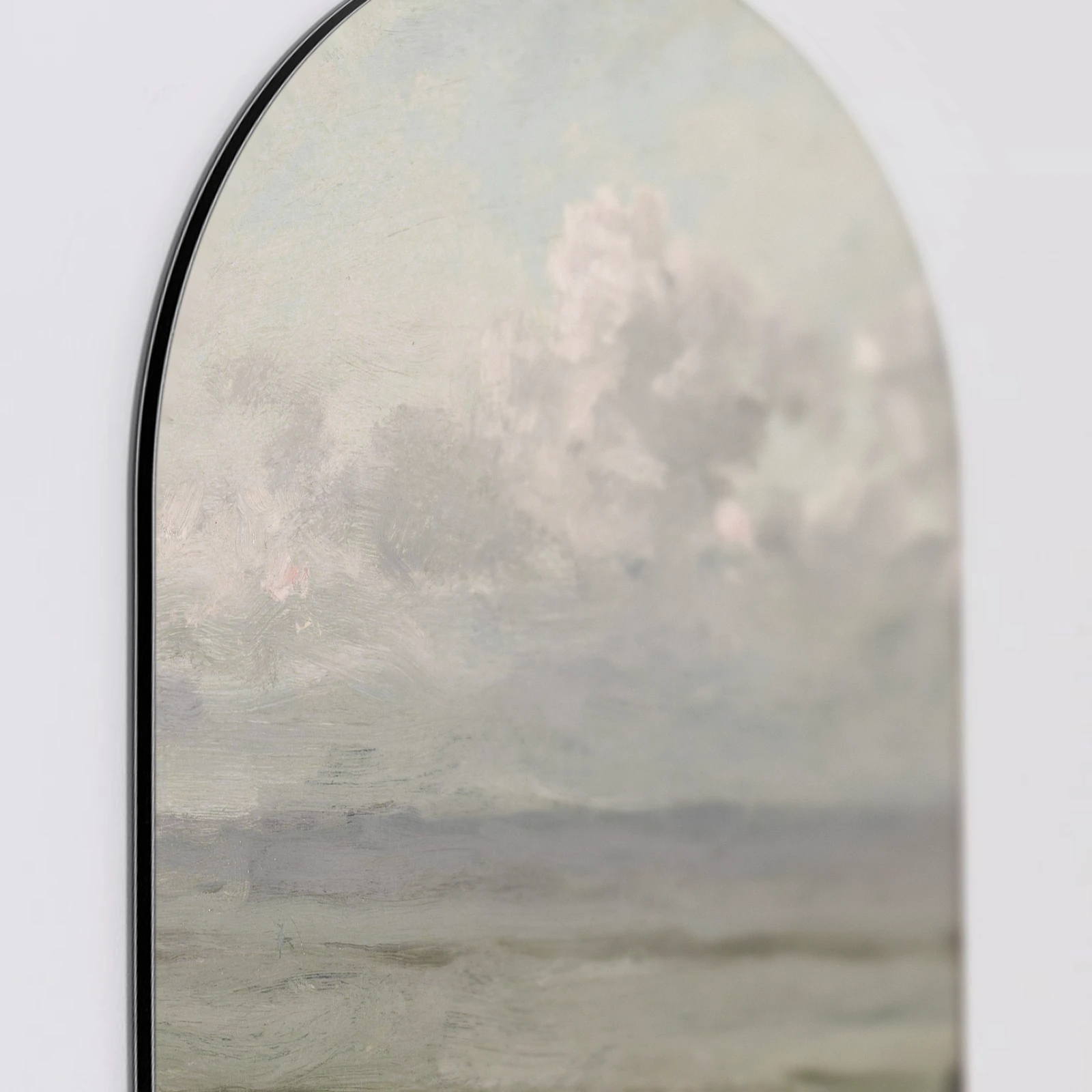 Muurovaal Strand bij eb, Aluminium Dibond van dichtbij