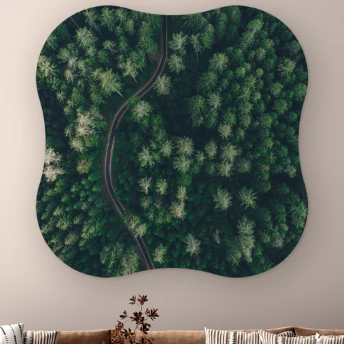 Organische vorm Weg door het bos